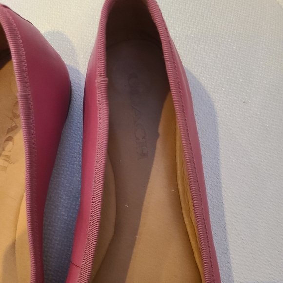 Coach Mauve Pink Leather Ballet Flats - Picture 5 of 7